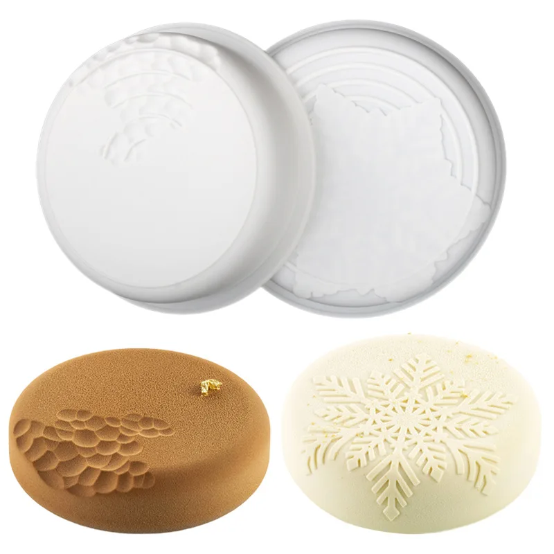 

Рождественская новая снежинка, круглая свеча, силиконовая форма, фестиваль выпечки дюн, мыло ручной работы, мусс, торт, шоколадная форма