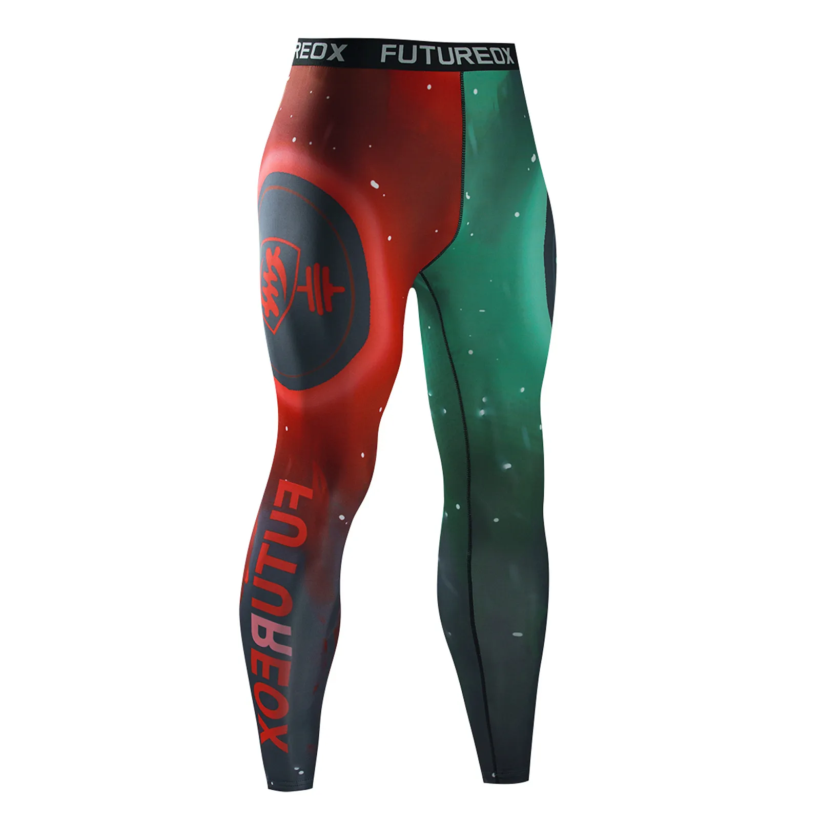 

Mens Gym Patchwork Compression Leggings Sport Training Pants Men Running Tights Trousers Men Sportswear Dry Fit Jogging Pants 4