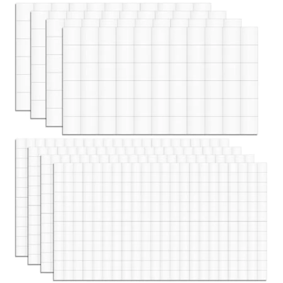8 Sheets 1320 Pcs Foam Squares 2 Sizes Double Sided Foam Tape Adhesive Dots Mount Stickers for Crafts Office Supplies DIY Craft