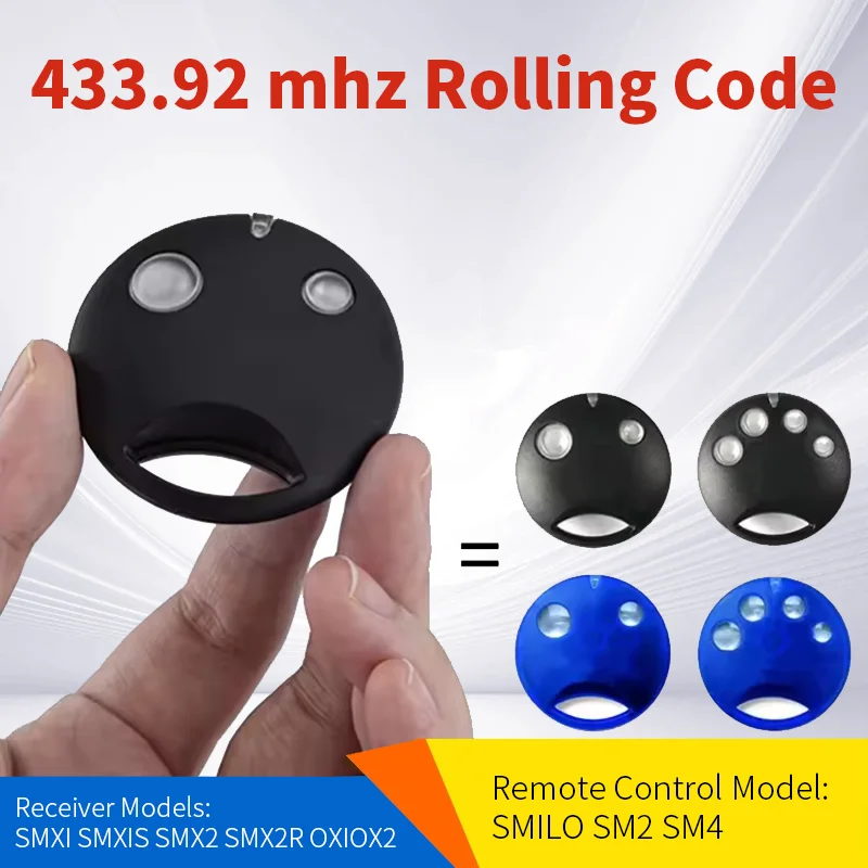 

SMILO SM2/SM4 100% совместимость с управлением remoto para puerta de garaje 433,92 МГцlarla rodante con SMXI SMXIS SMX2 SMX2R OXI