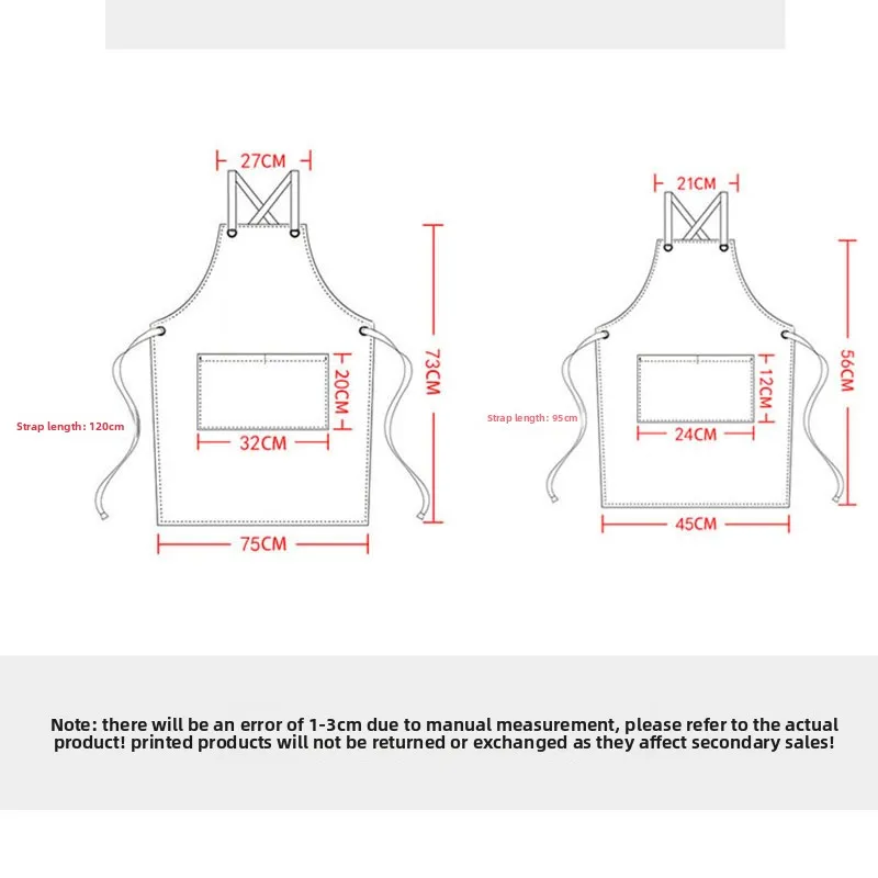 Work apron, washable denim apron, durable workwear, factory and kitchen home apron