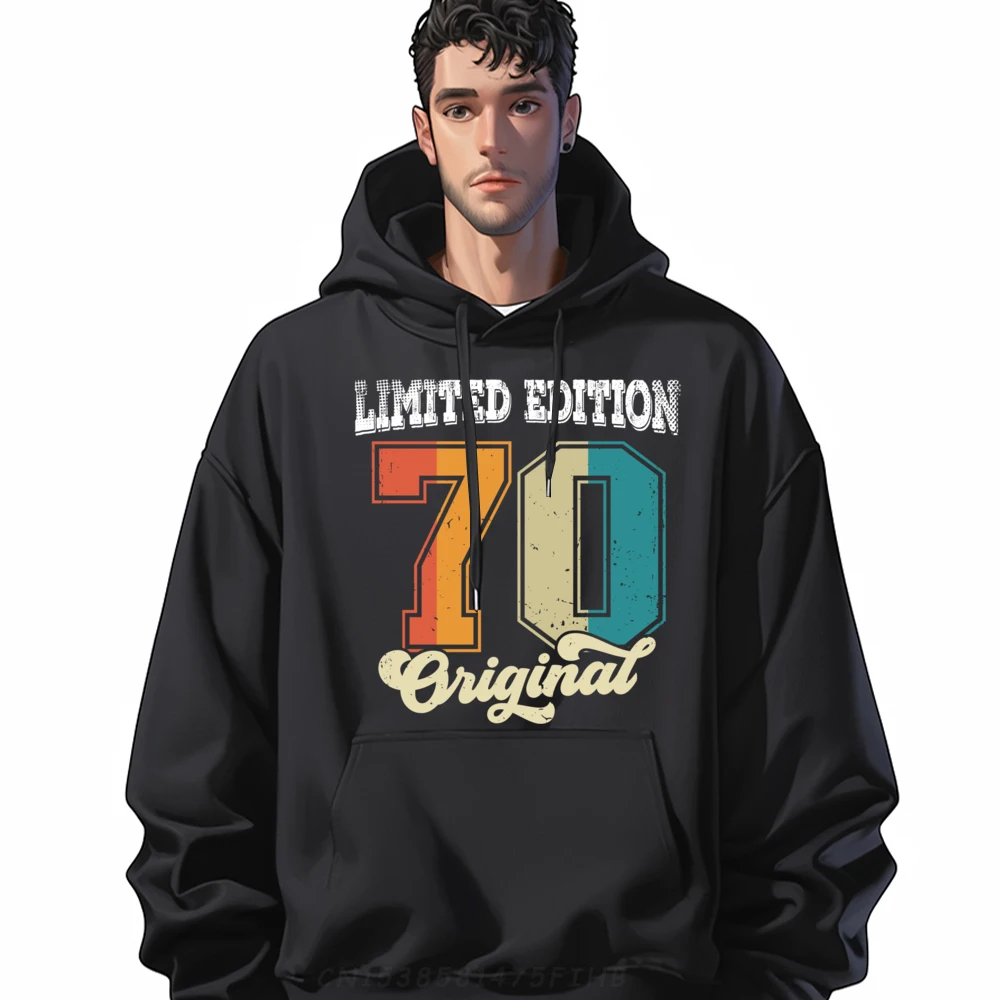 Limited Edition 1970 Black Graphic Tees Skin-Friendly And Soft Pullover Hoodies For Men Man Sweatshirts