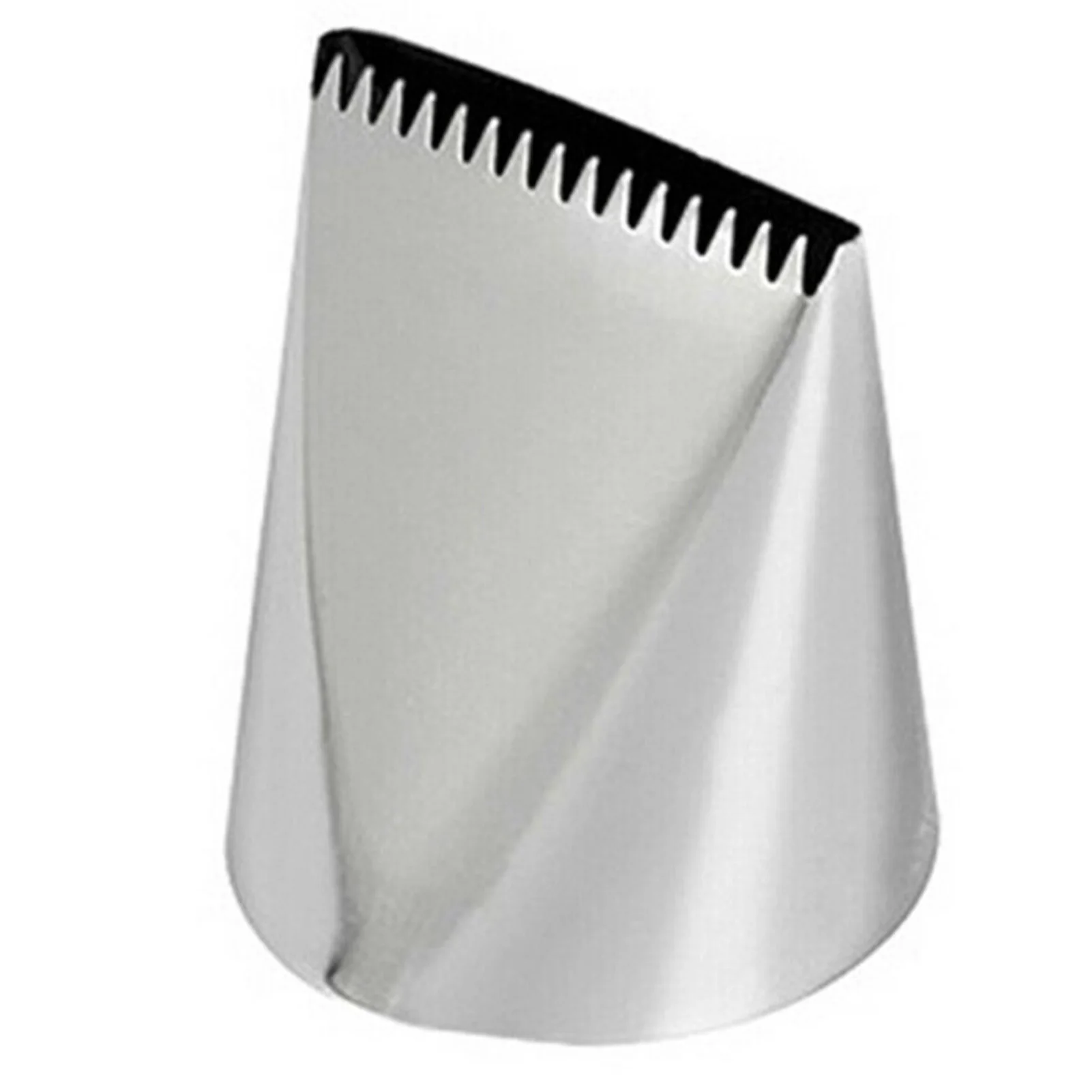 Baking Tool Cake Decorating Tube Nozzle 304 Stainless Steel Flat Serrated Double Sided Flower Mouth Baking Tool for Beginners