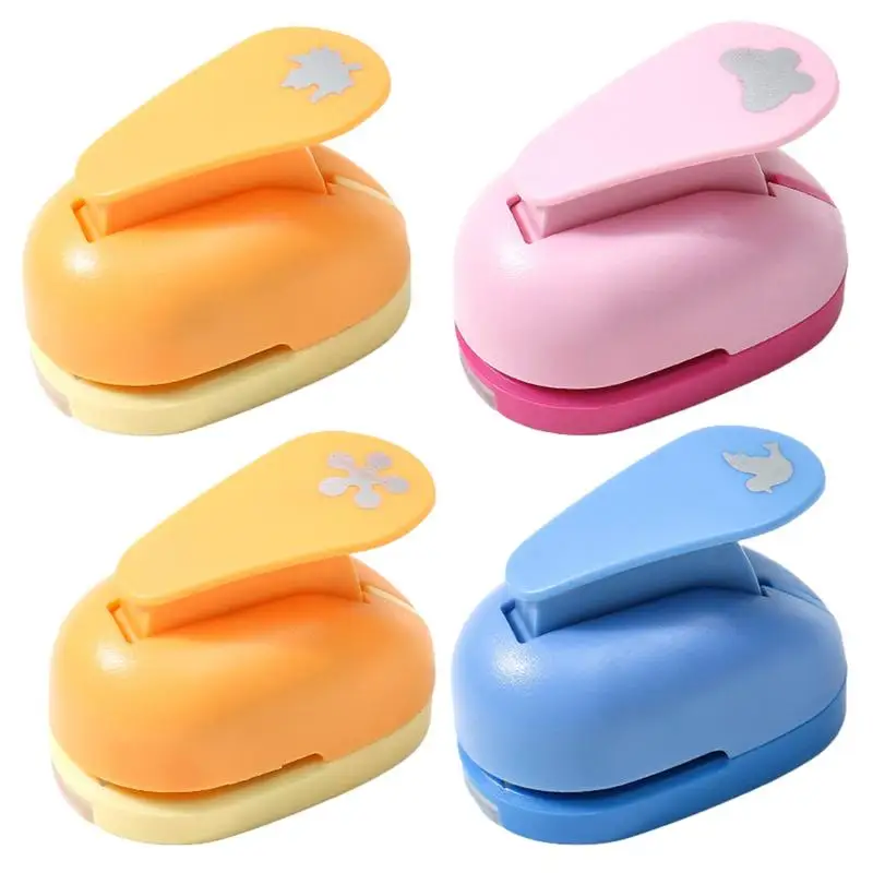 Mini Cartoon Paper Puncher Set Portable, Small Hole Puncher with Fun Shapes for Scrapbooking, Cardstock, and Kids' Projects