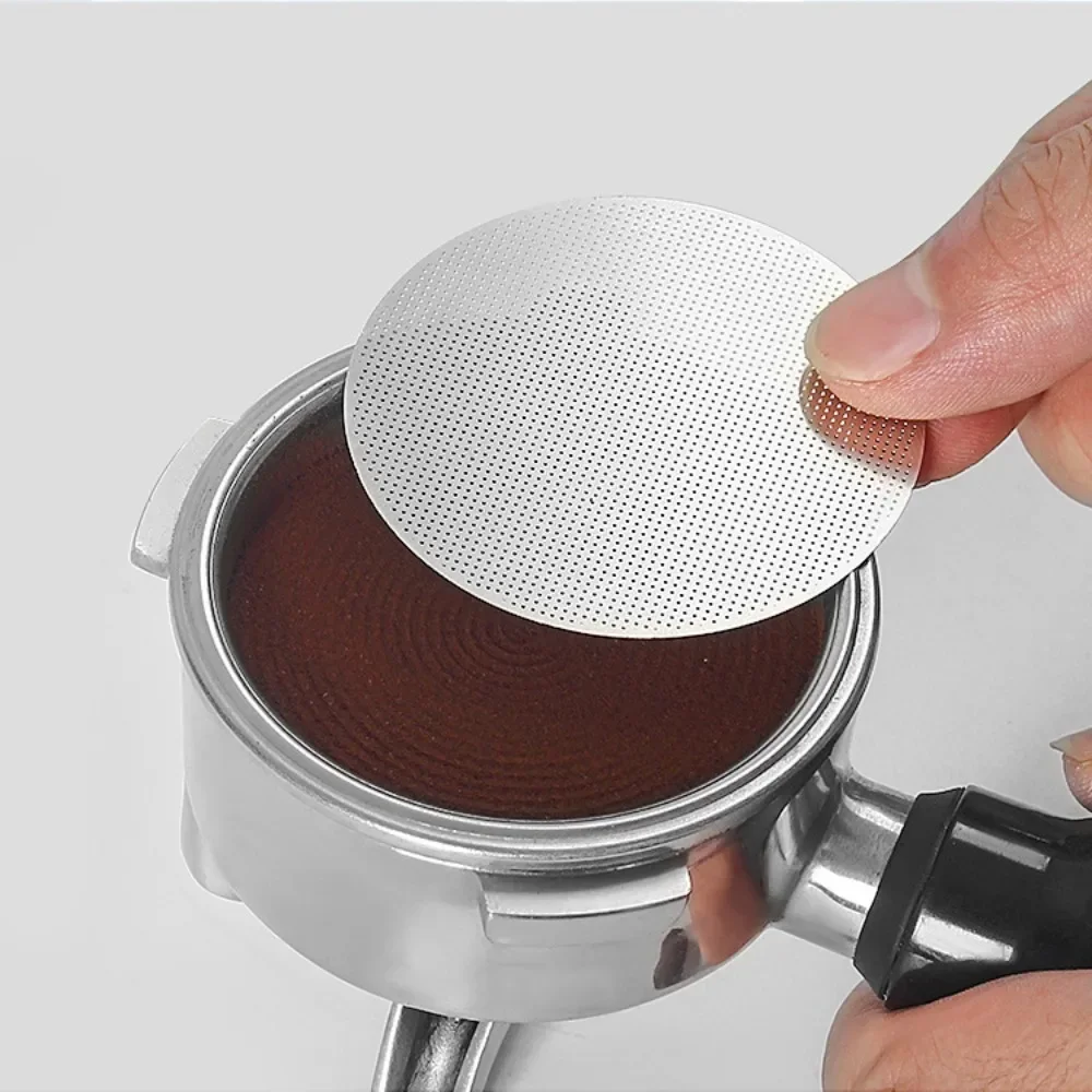 

Espresso Puck Screen Coffee Filter 51mm 53.5mm 58.5mm Reusable Holder 0.2mm For 51mm 54mm 58mm Portafilter Barista Accessories