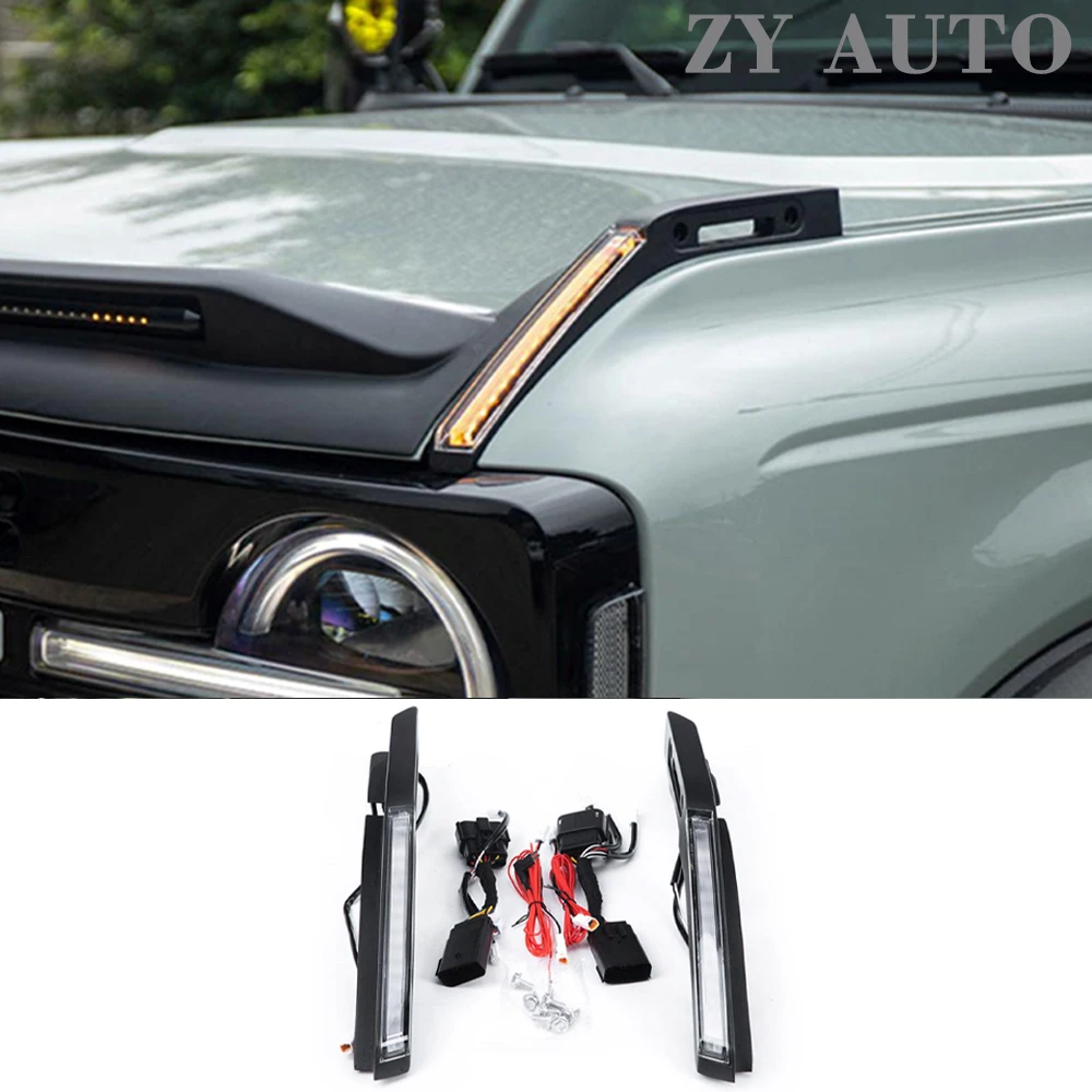 

Suitable for ford bronco special replacement of the original rainforest branch modified front hood handle light modification