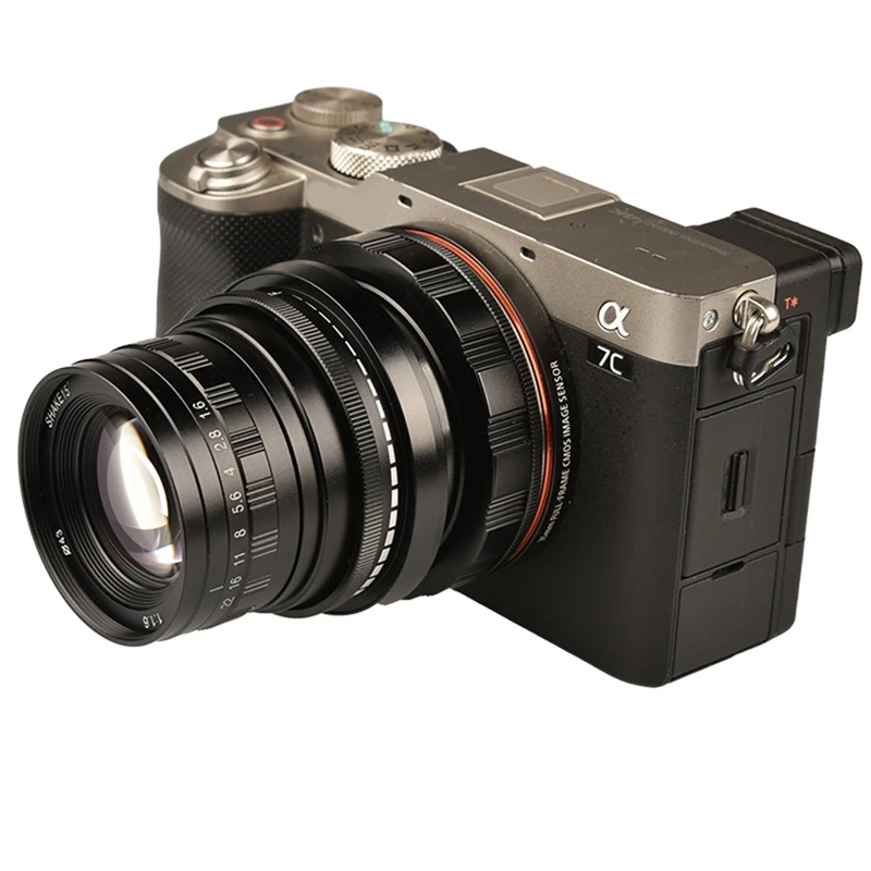 Obiettivo di inclinazione a telaio pieno fisso con messa a fuoco manuale F1.6 da 50Mm per il montaggio di fotocamere Mirrorless