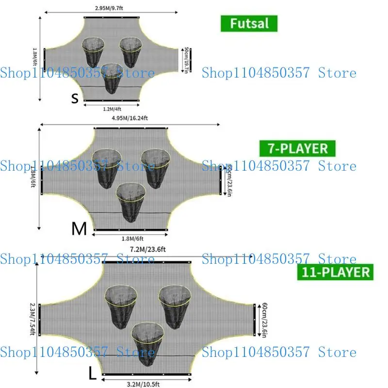 5ASD Soccer Net dengan Zona Skor Tembakan Target Pelatihan Sepak Bola Net Net Net Soccer Target Lembar Lembar Target Target NET