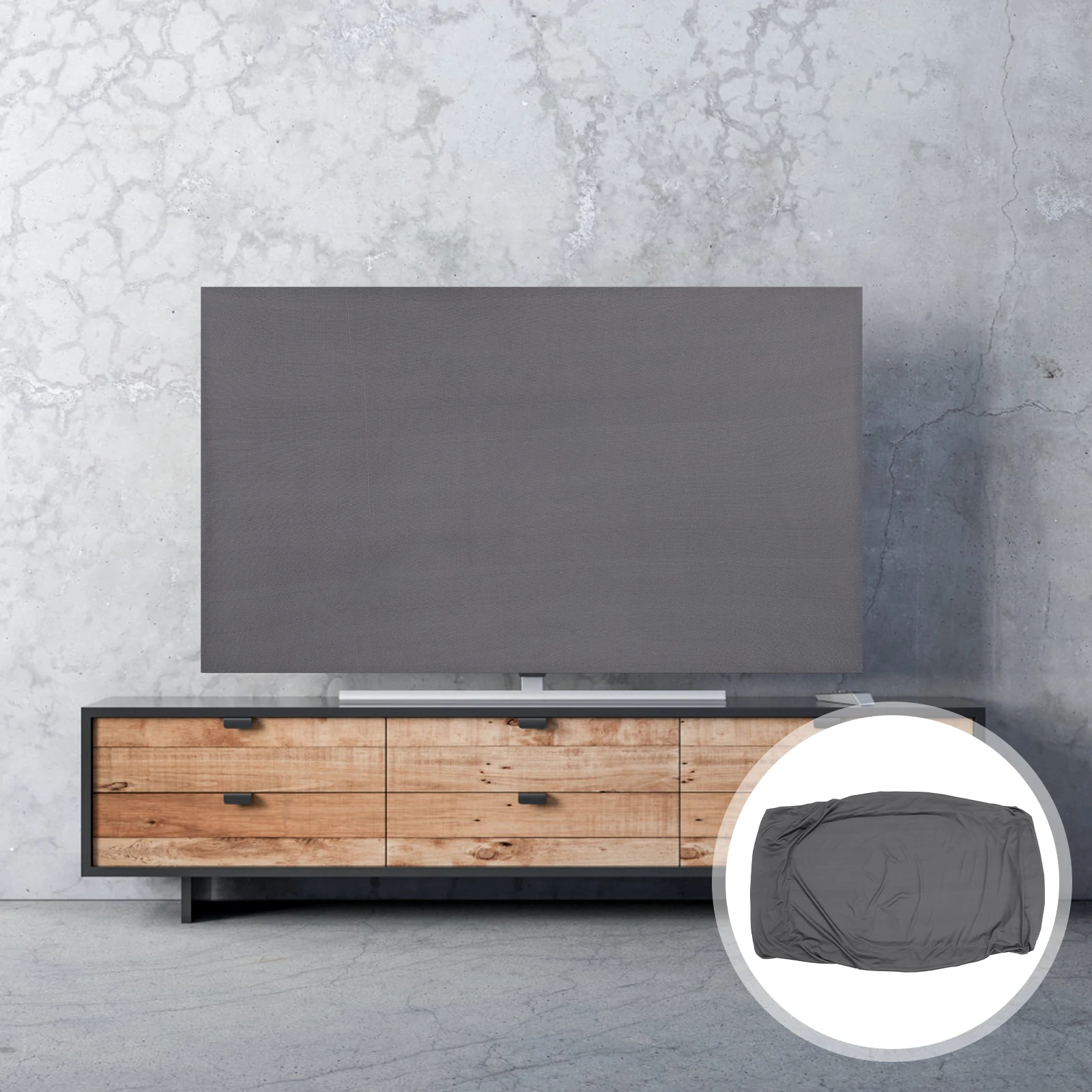 Dust Cover Cloth Television Screen Protector Protective Tv Stereo for Elastic Polyester (Polyester) Solustre Stretchy Prevent - Image 5