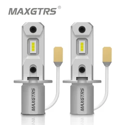 2Pcs H3 LED Headlight Bulb Canbus No Fan High Beam 6500K White 3000K Yellow Car LED Fog Light Driving Lamp DRL 12V Mini Design