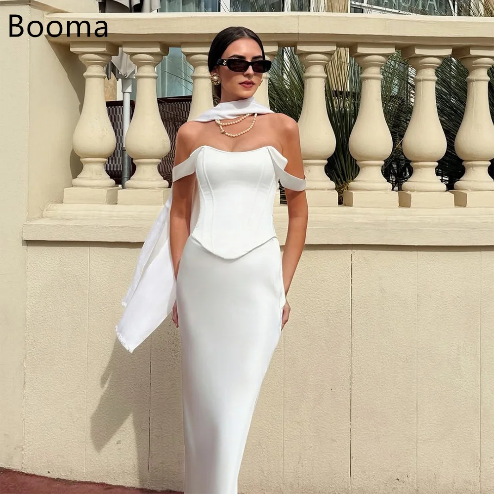 

Booma A-Line Simple Satin Elegant Wedding Dresses Sleeveless Simple Long Corset Brides Gown Custom Made 2025