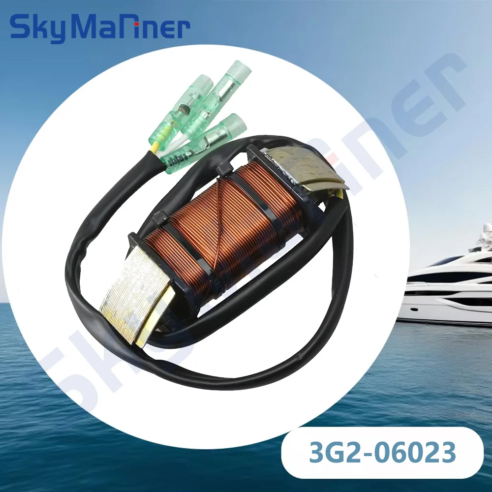 

Alternator Charging Coil Assy 3G2-06023-1 3G2060231M For Tohatsu Nissan Boat Engine M18E2 M15D M9.9D NS 3G2-06023 3G2060231