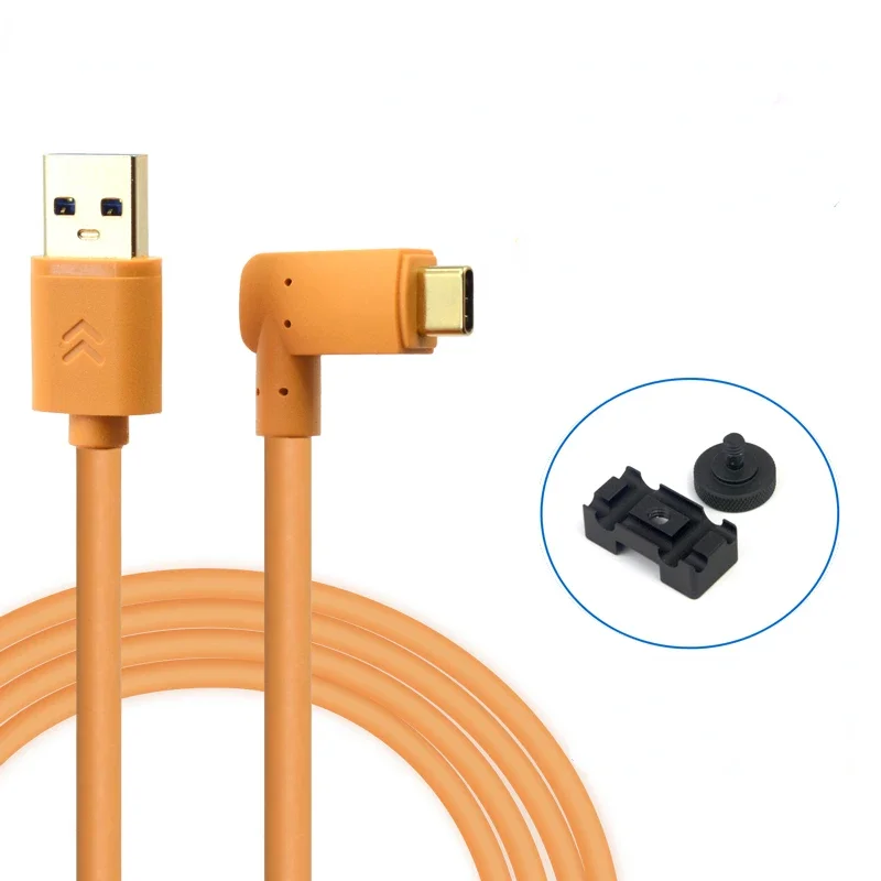 

USB 3.0 USB-C(High-Visibility Orange) USB 3.1 Data Cable Online Shooting Type-c Elbow Online Shooting Cable C1000E A7M3