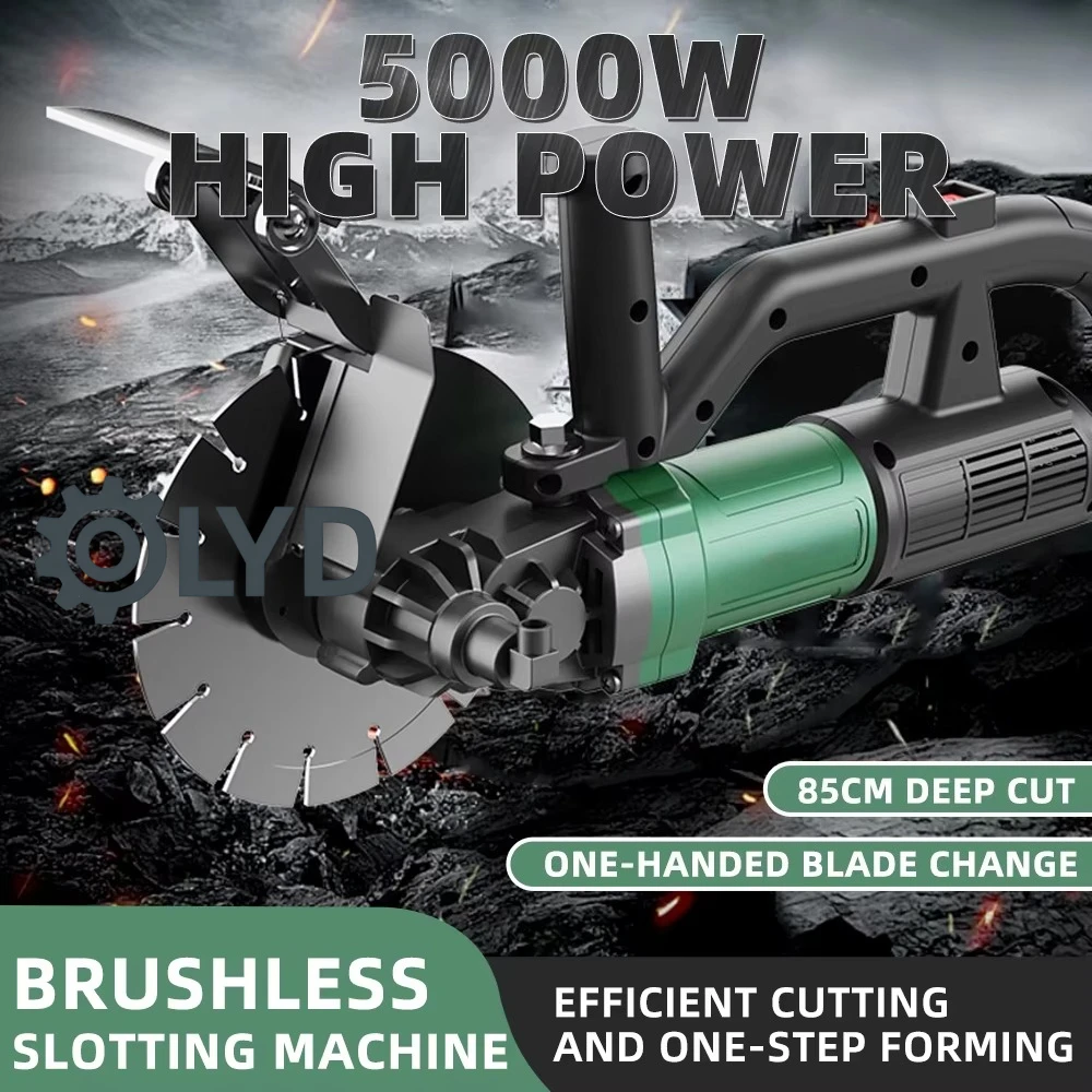 4000W AC Brushless Industrial Wall Chaser Slot Cutting Machine 220V Electric Power Tool