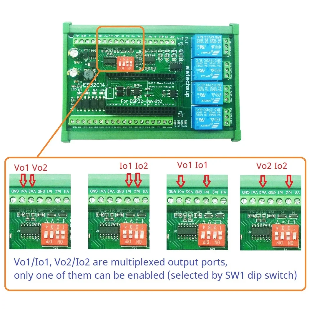 ESP32 لوح تمديد RS485 Modbus وحدة لاردوينو PLC المنزل الذكي IOT DIY
