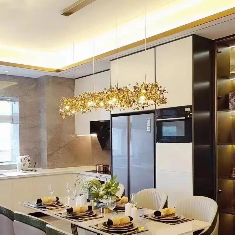 Creative Restaurant Lighting Dining Table Personality Creative Light Luxury Long Bar Island Clothing Store Chandelier