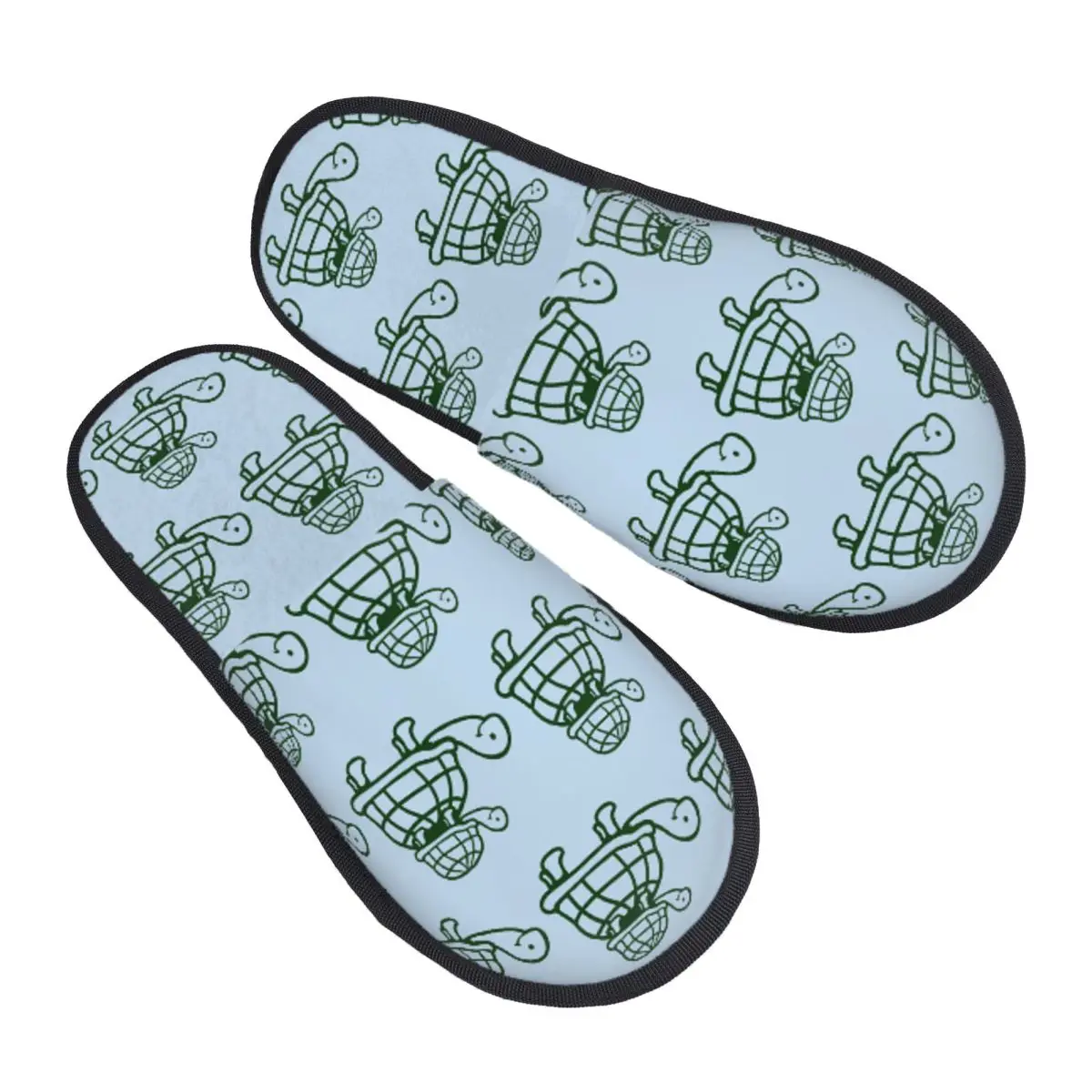 2 Tortoise Turtle Family Two Child Father Mother Dad Mom Slippers Memory Foam Warm Soft Women House Slipper Indoor Cozy Shoes