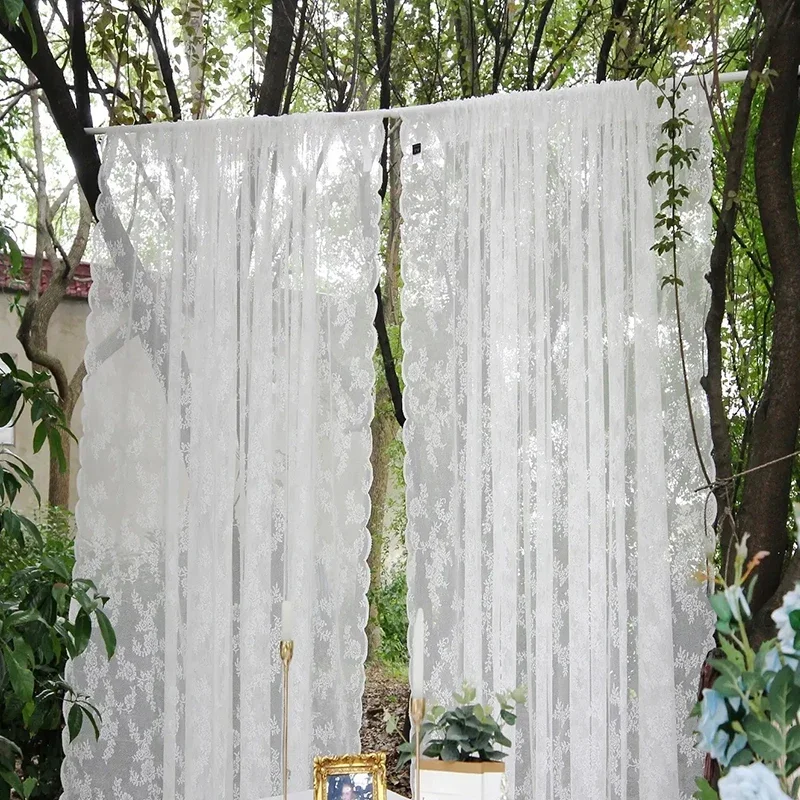 Lace Window Curtains for Living Room Balcony Bedroom Restaurant Modern Tulle Voile Organza Curtains Fabric Drapes