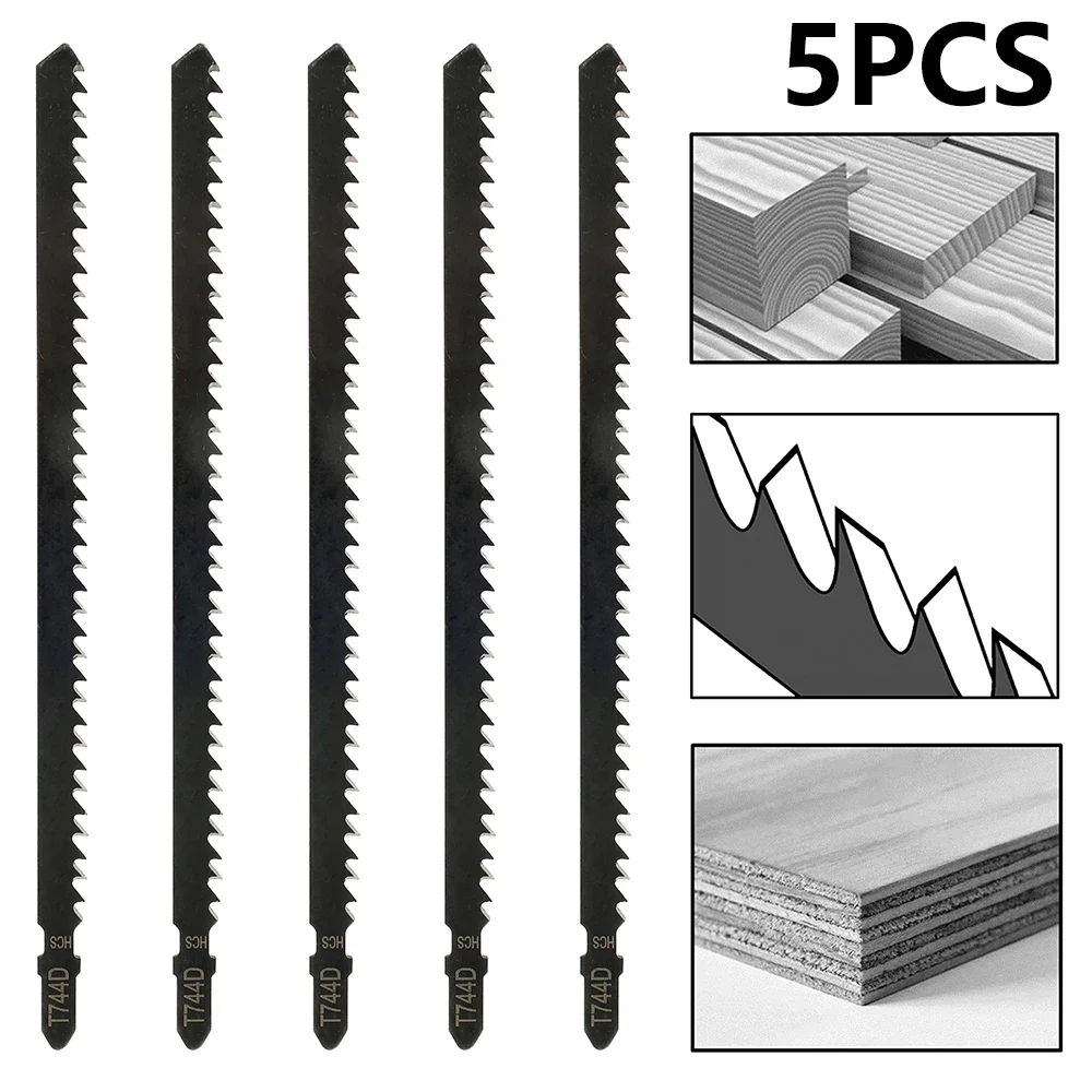 5 Stuks Decoupeerzaag Messen Hcs T744d Decoupeerzaagbladen Voor Snel Snijdende Rechte Snijdende T-Schacht Decoupeerzaag Voor Snel Snijdende