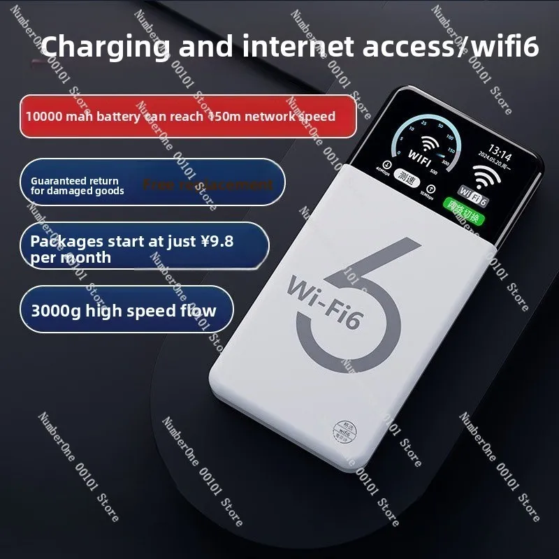 Multifunctional mobile portable wifi power bank 2-in-1 large-capacity wireless network free card