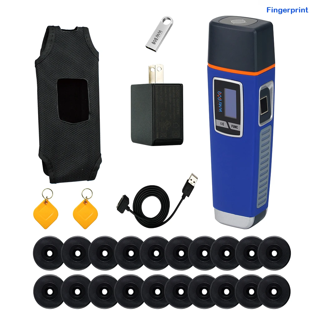 JWM Fingerprint Security Guard Tour Patrol System with Flashlight