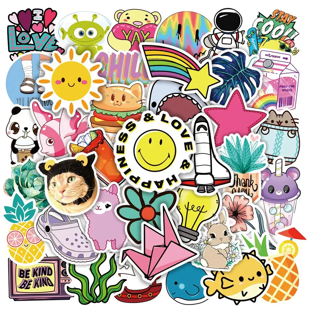 10/30/50/100PCS INS Style Small Fresh Cartoon Stickers DIY Diary Laptop Luggage Skateboard Graffiti Decals Fun