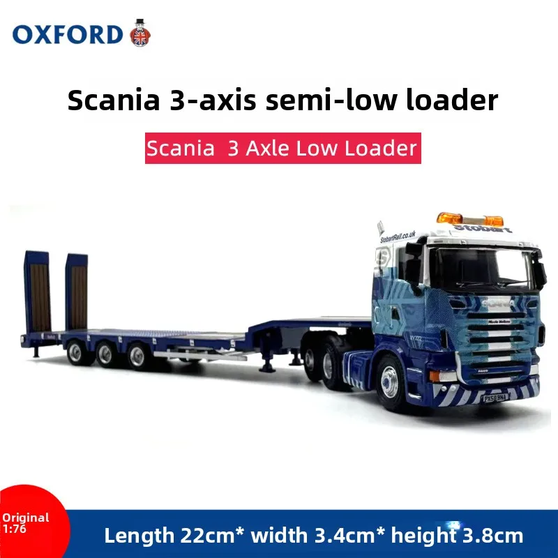 ダイキャストオックスフォード 1:76 スケールスカニアトレーラークレーンバントラック半低合金車モデルグッズおもちゃギフトお土産ディスプレイ飾り