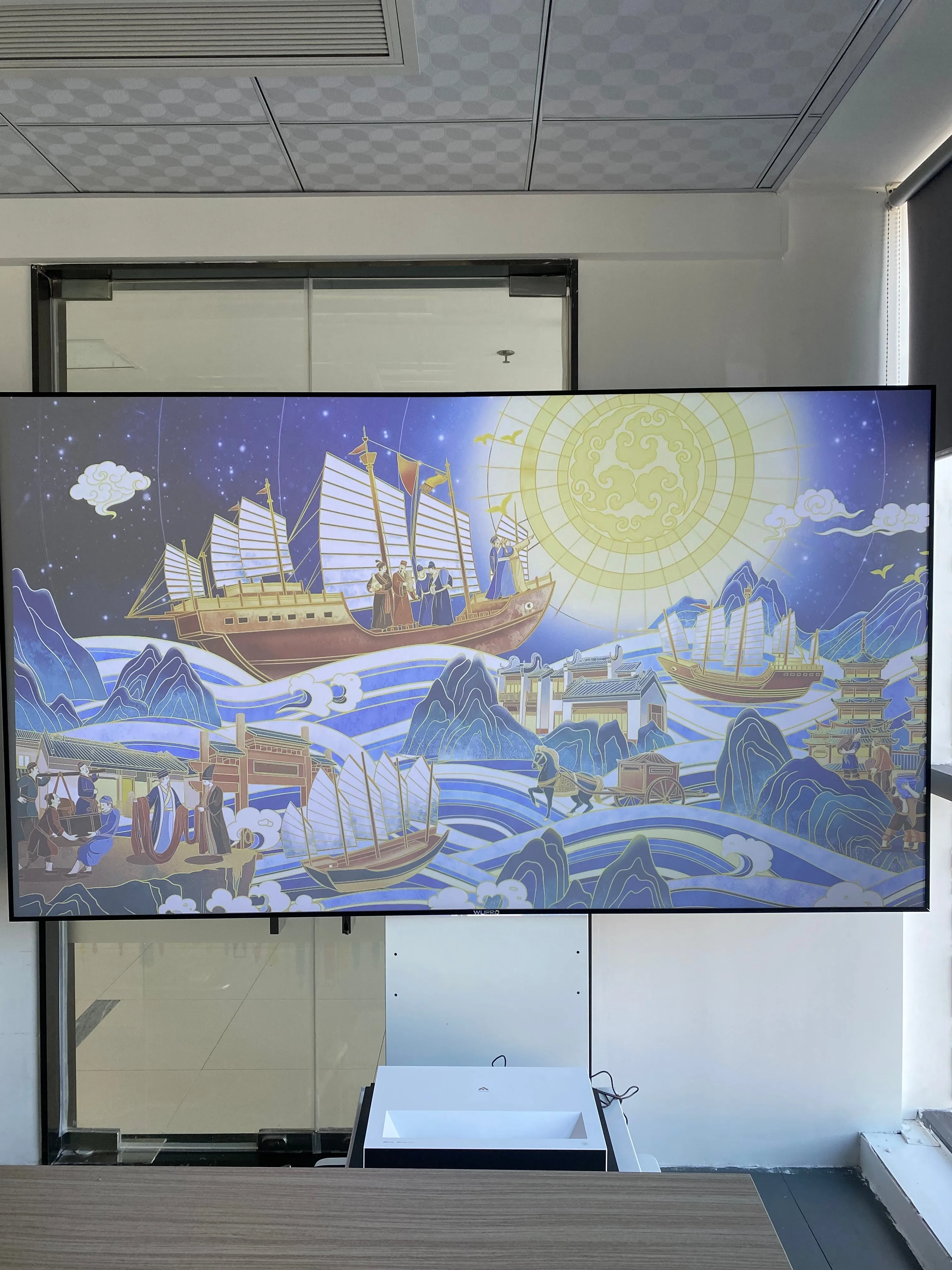 For WUPRO ultra short throw CLR Projection Screen Pet Crystal fixed frame 16:9 UST Alr Ambient Projector Screen