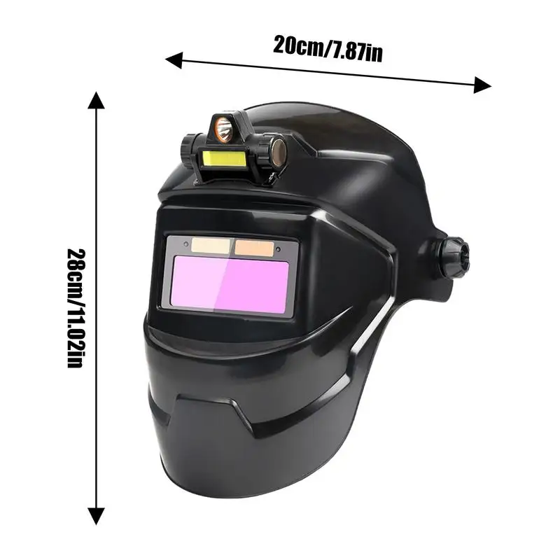 Welding Helmet Welder Mask Chameleon Large View True Color Solar Power Auto Darkening Welding Large For Arc Weld Grind Cut