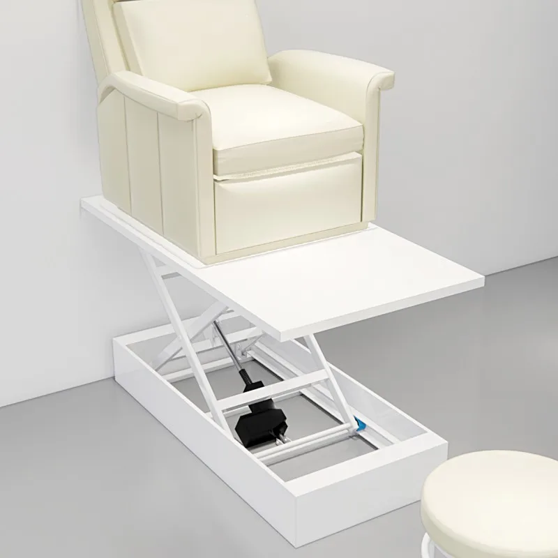 

Modern Minimalist Electric Adjustable Nail Table Pedicure Station Popular Foot Care Desk Chair Set for Living Room
