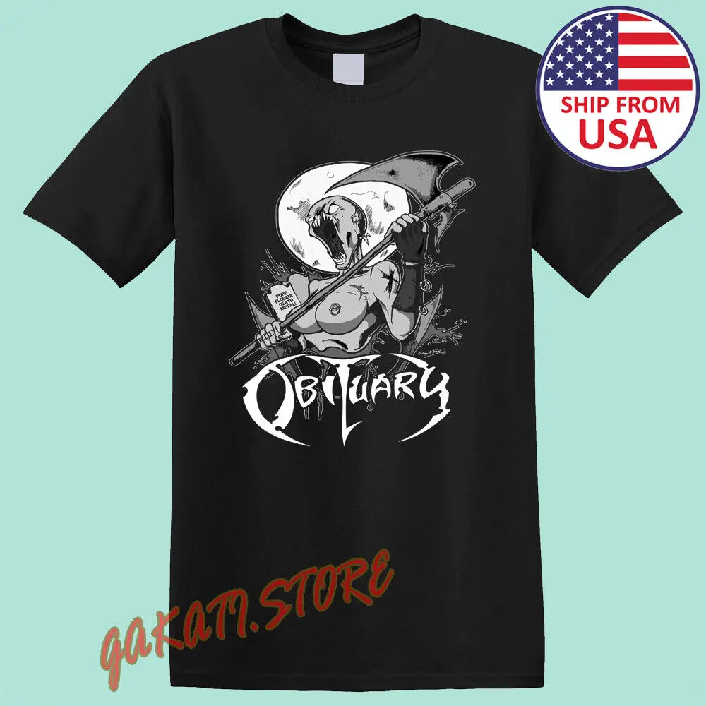 

Obituary Men's Black T-Shirt Size S-5XL