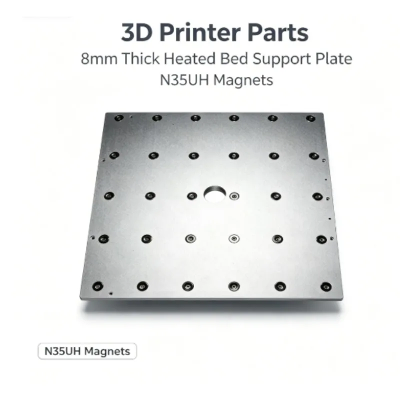 3D printer accessories 2.4 aluminum plate Wallon hot bed support plate 8MM thick, including N35UH magnet