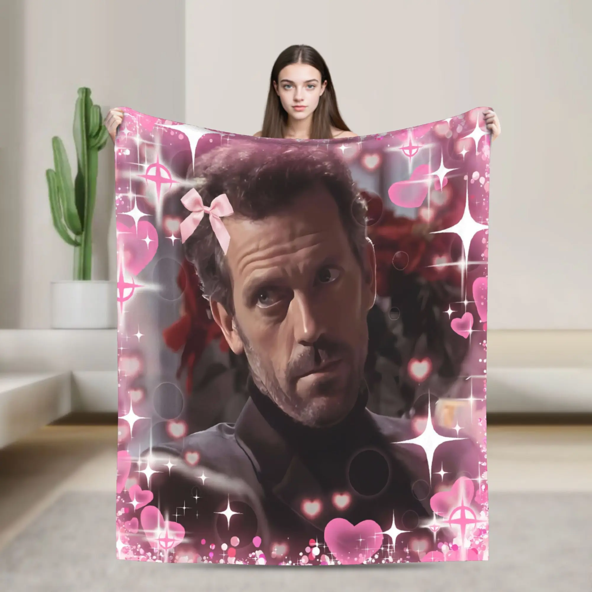 Dr House MD Cobertor Qualidade Super Macio Amor Cama Lança Outono Crianças Sala de estar Colcha Estampada