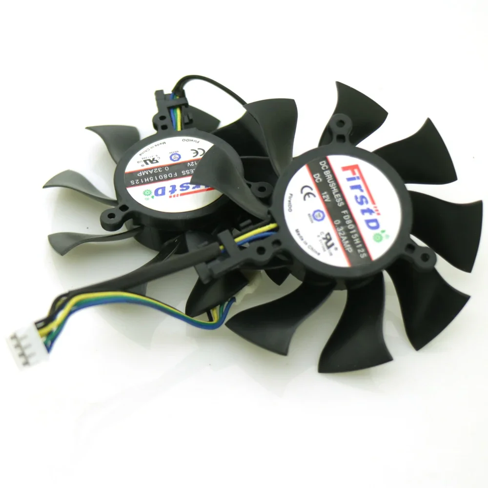 

FD8015H12S 74 мм 4-проводной 4-контактный охлаждающий вентилятор для видеокарты Sapphire HD7750 HD7770 1G 2G