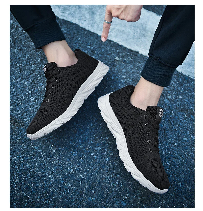 Men Fashion Sports Running Jogging Shoes Casual Sneakers Lace Up Breathable Mesh Light Tennis Outdoor Walking_vogvips.com