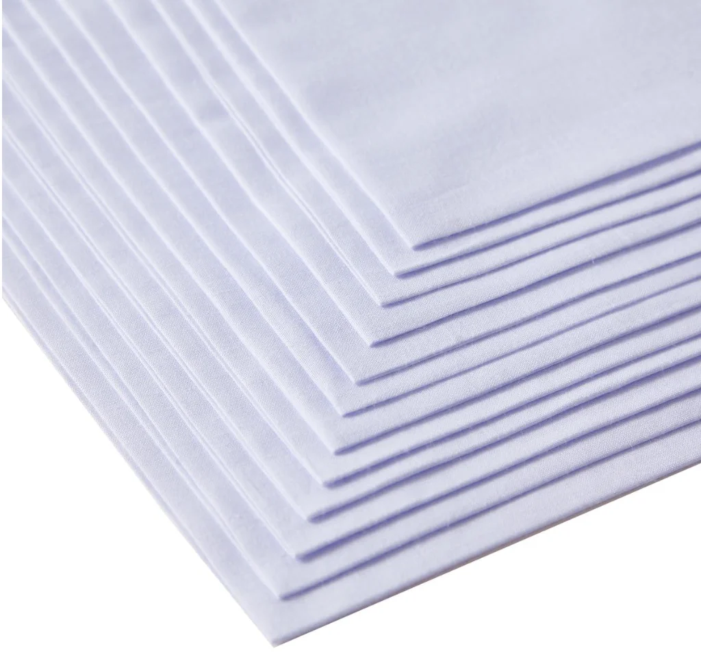 Men's Pure White 100% Cotton Handkerchief