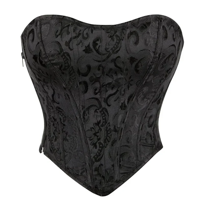 Steampunk Gothic Underbust Corset ผ้าพันคอวินเทจ Bustier เสื้อเซ็กซี่ Shaping ชุดชั้นในรัดตัว Streetwear เสื้อผ้าแฟชั่น