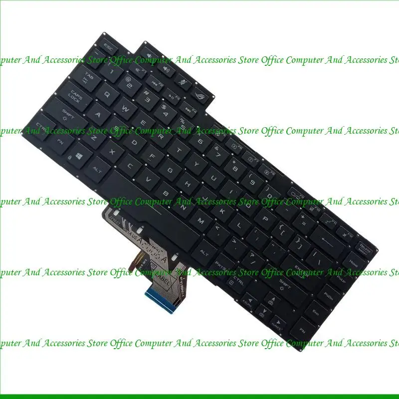 Keyboard Laptop Laptop U55C untuk ROG GX502 GX502GW Laptop No Frame Us Layout