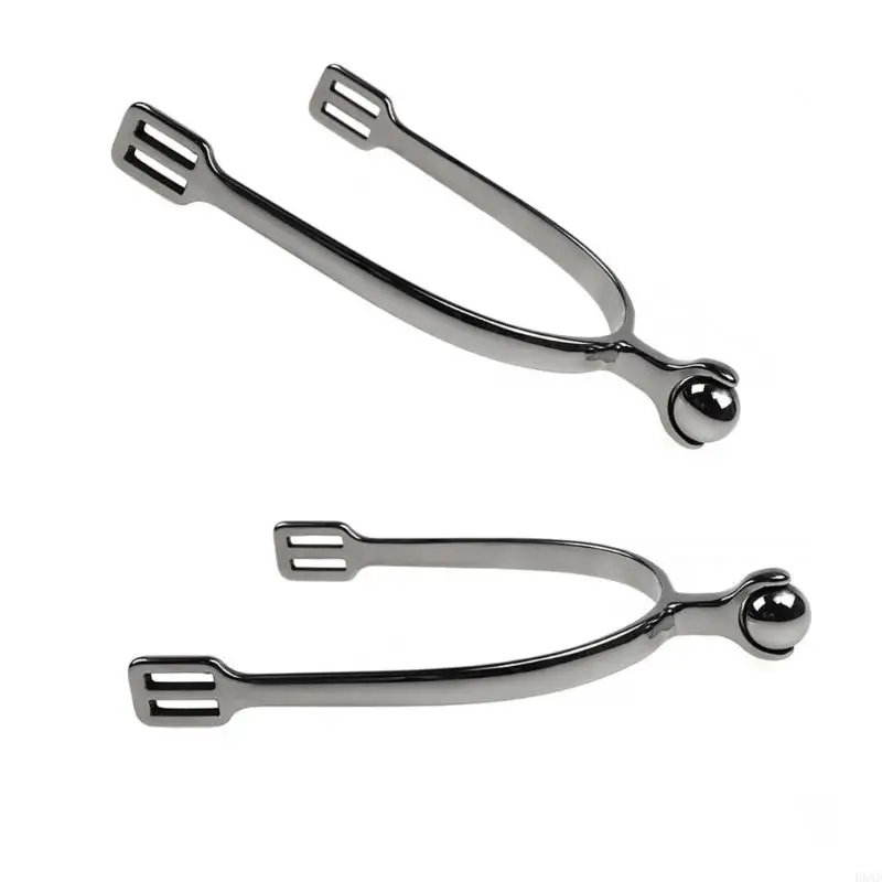 Professional Grade Horse Spurs Stainless Steel Construction Chrome Coating Neck Length for Various Cycling Styles 