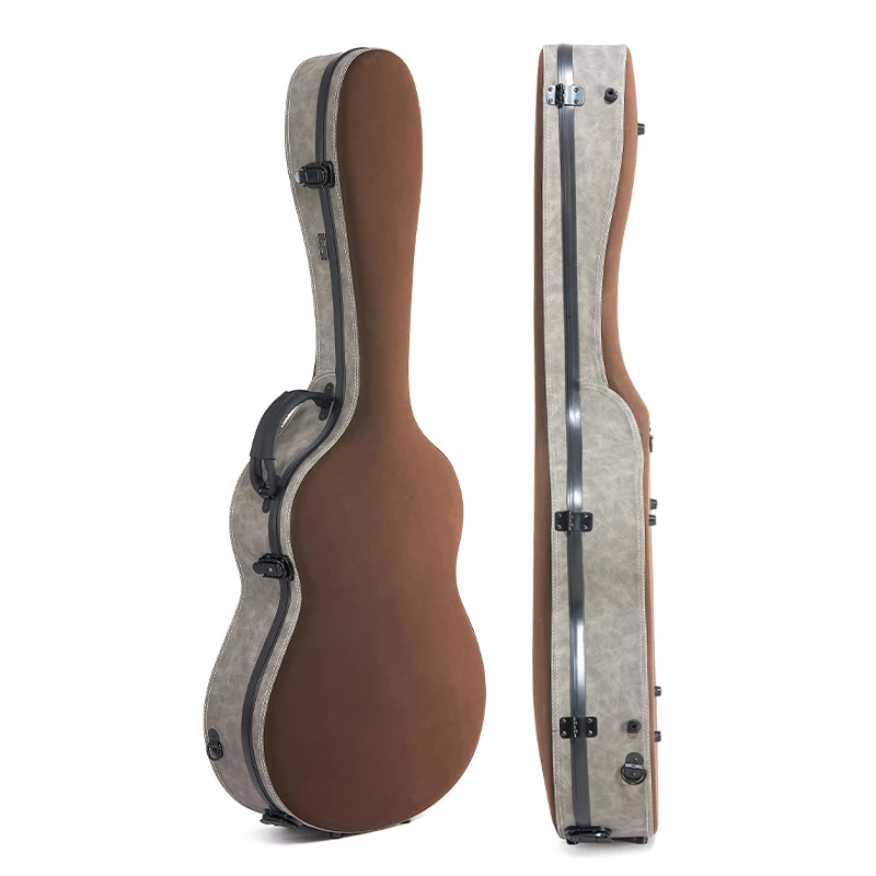Start1-C Leather Fiberglass Guitar Case FRP Shell/ Folk/Classical 39/41 Inch Musical Instrument Case
