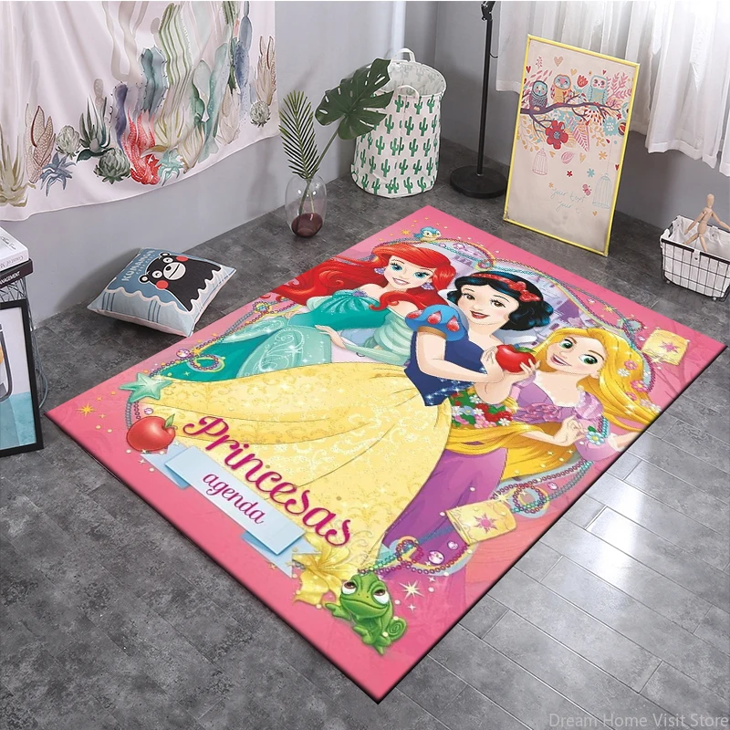 

1PC Disney All Princess Cartoon Large Area Rug Carpets for Home Living Room Baby Bedroom Sofa Doormat Decor Children's Mats Gift