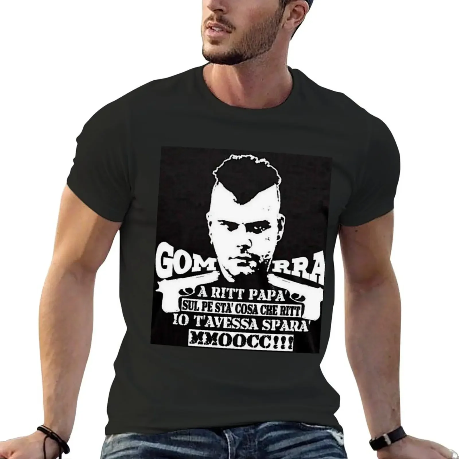 Gomorra T-Shirt blacks sports fans mens graphic t-shirts hip hop