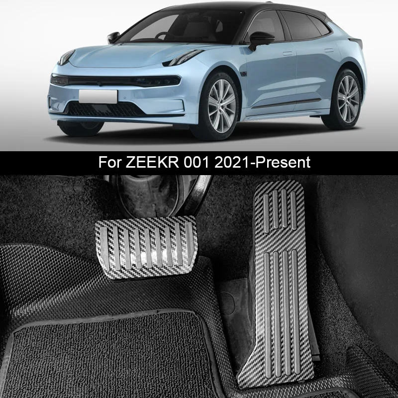 

2pcs For ZEEKR 001 2021-2025 Aluminum Alloy Car Styling Car Gas Pedal Internal Stickers Accelerator Pad Auto Accessories