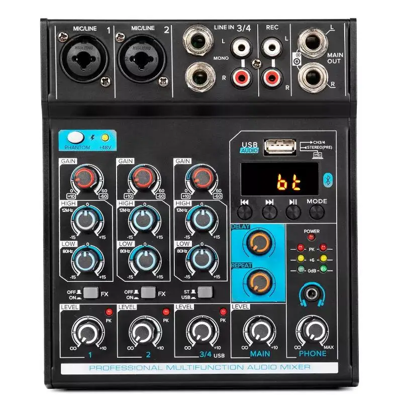 

Depusheng M4-A professional multifunction 4 Channel mini audio mixer