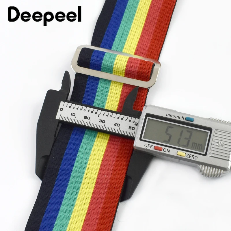 1 قطعة 5 سنتيمتر واسعة قوس قزح الرجال الحمالات السراويل X-نوع 4-مقاطع شماعات حزام مطاط الكبار تسخير رجل الأقواس حزام رياضي اكسسوارات