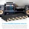 Douk Audio SP102 PRO 패시브 2(1)-IN-1(2)-OUT 오디오 선택기, 스테레오 양방향 스위처 박스, 앰프 및 스피커 LED 디스플레이 4