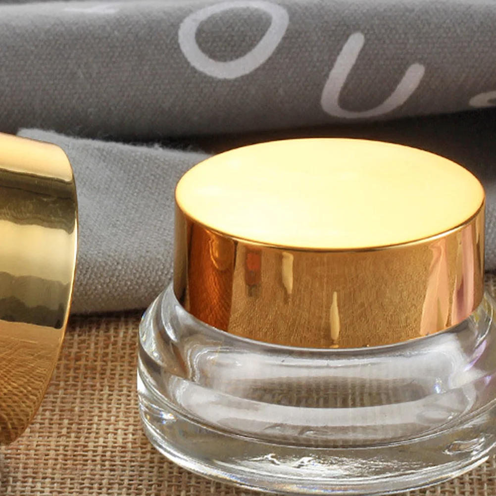 6 Pcs Travel Cream Container Empty Jars Bottle Makeup Small Bottles with Lids Glass