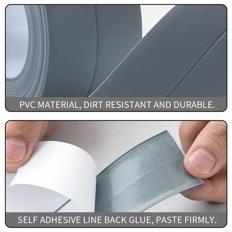 PVC-Versiegeltes Wasserdichtes Selbstklebendes Band, Anti-Schimmel-Wandaufkleber, Dichtungs- und Fugenstreifen für Bad, Küche, Dusche, Badewanne – Detail 5