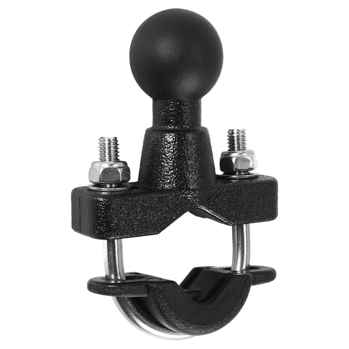 Soporte de riel para manillar de motocicleta, Base de montaje con perno en U de 37mm de ancho con bola de 1 pulgada para trabajo GPS