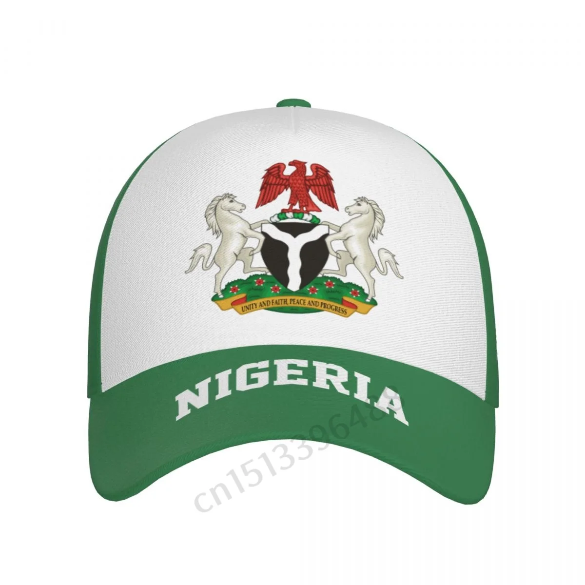 Nigeria Flag 3D Soccer Hats Sun Baseball Cap Breathable Adjustable Men Women Outdoor Fishing Hat